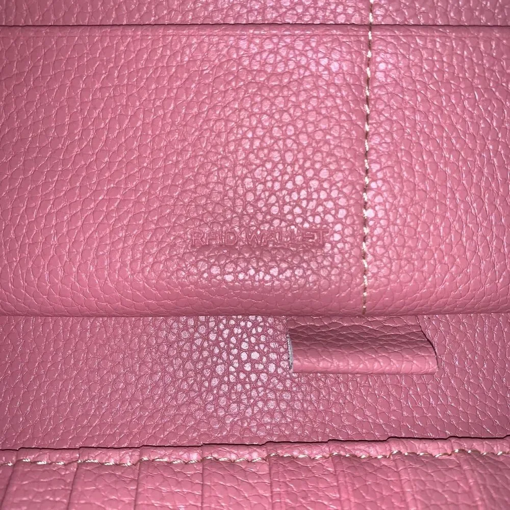 Leather Zip Wallet Womens RFID Blocking Phone Clutch Travel Purse Wristlet